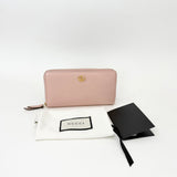 GUCCI MARMONT PINK POUDRE LEA ZIPPY WALLET