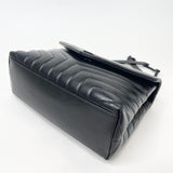 SAINT LAURENT YSL LOULOU MEDIUM IN BLK LEA W BLK HW