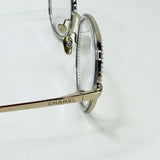 CHANEL CRYSTAL & LIGHT GOLD FRAME GLASSES - BLuxe Boutique