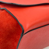 CELINE TRAPEZE RED/ORANGE LEA 2 WAY TOTE