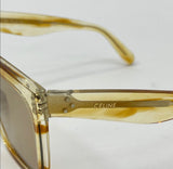 CELINE SQUARE BRN/ AMBER ACETATE SUNGLASSES