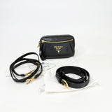 PRADA MINI DAINO BLK LEA CROSSBODY + BELTBAG - BLuxe Boutique