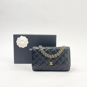 CHANEL CLASSIC WOC IN BLK LMBSKIN & GHW