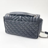 SAINT LAURENT YSL TRIQUILT ENVELOPE CROSSBODY IN BLK GOATSKIN LEA & RHW