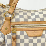 LOUIS VUITTON EVORA MM TWO WAY BAG IN DAMIER AZUR & GHW