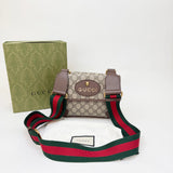 GUCCI NEO SUPREME CANVAS DOUBLE FLAP MESSENGER - BLuxe Boutique