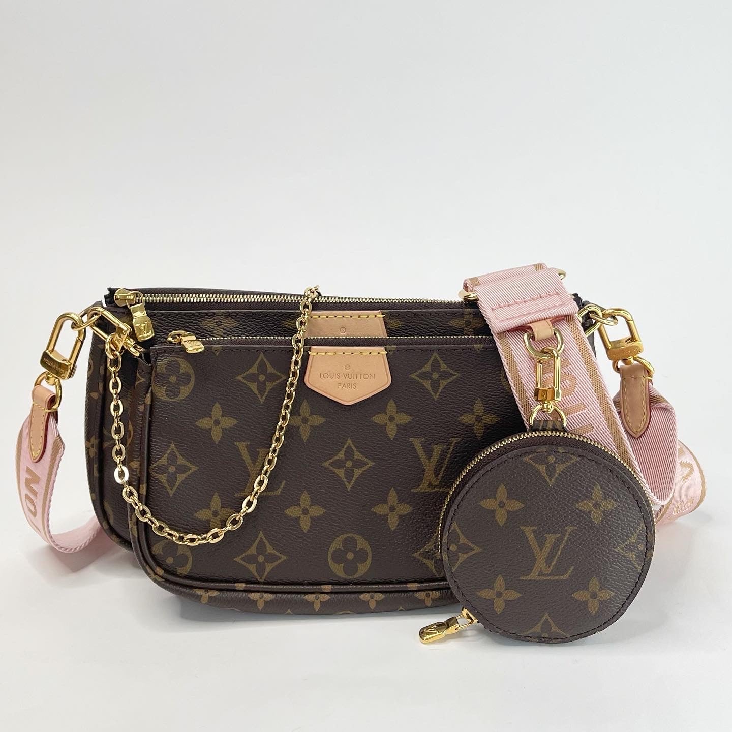 LOUIS VUITTON MULTI POCHETTE ACCESSORIES IN LIGHT PINK – BLuxe