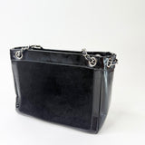 CHANEL BLK PATENT & PONY HAIR TOTE - BLuxe Boutique