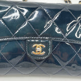 PRE LOVED CHANEL NAVY PATENT LEA WOC/ CROSSBODY