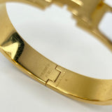 HERMES WHITE ENAMEL & GOLD CLIC H BRACELET