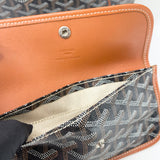 GOYARD ST LOUIS PM BLK COATED CANVAS TOTE + POUCH