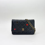 LIMITED EDITION CHANEL CASINO  CLASSIC WOC IN BLK CAVIAR LEA & GHW