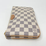 LOUIS VUITTON DOUBLE ZIP POCHETTE IN DAMIER AZUR & GHW