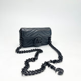 GUCCI MARMONT BLK LEATHER SUPER MINI