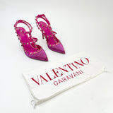 VALENTINO ROCKSTUD PINK ACCENTS PUMPS sz 38.5