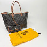 GOYARD ST LOUIS PM BLK COATED CANVAS TOTE + POUCH - BLuxe Boutique