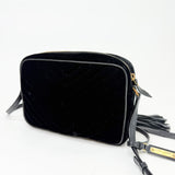 SAINT LAURENT LOU CAMERA CROSSBODY IN BLK VELVET & GHW - BLuxe Boutique