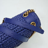 SAINT LAURENT MEDIUM NIKI IN PURPLE RAFFIA - BLuxe Boutique