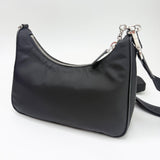 PRADA RE EDITION 2005 CROSSBODY IN BLK NYLON & RED HW
