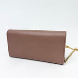 GUCCI MARMONT PINK POUDRE LEA CHAIN WALLET