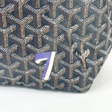 GOYARD ST LOUIS PM BLK COATED CANVAS TOTE + POUCH