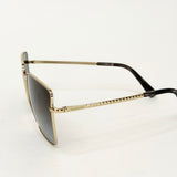 VALENTINO ROCKSTUD SQUARE BRN GRADIENT LENS & GOLD FRAME SUNGLASSES - BLuxe Boutique