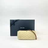 SAINT LAURENT SADE MINI TUBE IN BEIGE SHEARLING & GHW