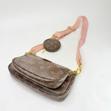 LOUIS VUITTON MULTI POCHETTE ACCESSORIES W PINK STRAP