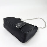 PRADA RE EDITION 2005 SHOULDER BAG IN BLK NYLON & SHW