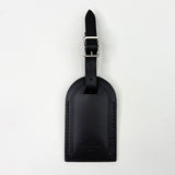 LOUIS VUITTON BLK LEATHER LUGGAGE TAG SHW