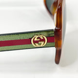 GUCCI SQUARE FRAME TORTOISE SHELL FRAME SUNGLASSES