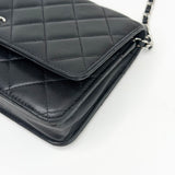 CHANEL CLASSIC WOC IN BLK LAMBSKN LEA & SHW