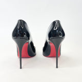CHRISTIAN LOUBOUTIN BLK PATENT PIGALLE FOLLIES SZ 38