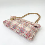 CHANEL VERTICAL LOCK FLAP IN PINK TWEED & MATTE GHW