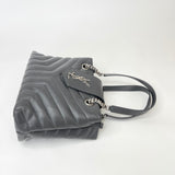 SAINT LAURENT LOULOU SHOPPER TWO WAY GREY LEA & SHW TOTE