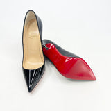 CHRISTIAN LOUBOUTIN BLK PATENT SO KATE PUMPS sz 35