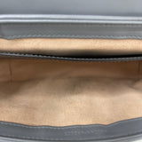 GUCCI SMALL MARMONT FLAP BAG IN GRAY LEA & SHW
