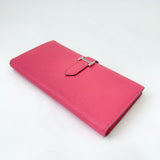 HERMES BEARN WALLET IN ROSE LIPSTICK CHEVRE MYSORE & PALLADIUM HW