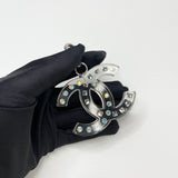 CHANEL CLEAR ACRYLIC & CRYSTAL BAG CHARM/ KEYCHAIN