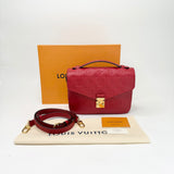LOUIS VUITTON POCHETTE METIS IN RED EMPREINTE LEA & GHW - BLuxe Boutique