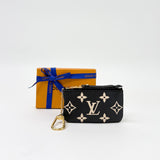 LOUIS VUITTON BICOLOUR EMPREINTE MONO LEA ZIP KEY POUCH