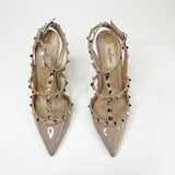 VALENTINO ROCKSTUD POUDRE PATENT LEA PUMPS sz 39