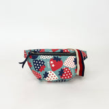 GUCCI MULTI COLOR STRAWBERRY PRINT COATED CANVAS MINI BELT BAG
