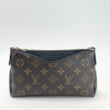 LOUIS VUITTON PALLAS CLUTCH IN MONOGRAM W BLK TRIM