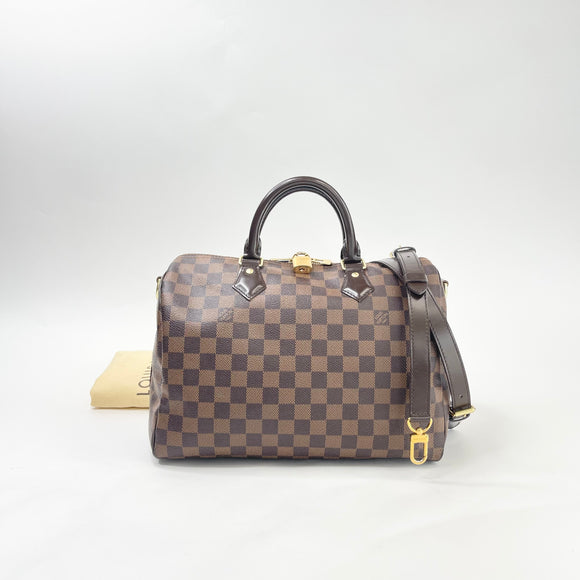 LOUIS VUITTON SPEEDY 30 DAMIER EBENE BANDOULIERE