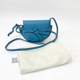 LOEWE MINI GATE IN BLUE LEA & GHW CROSSBODY 