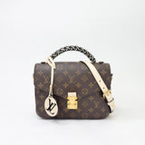 LOUIS VUITTON MONOGRAM POCHETTE METIS W BRAIDED HANDLE