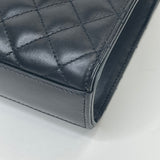 SAINT LAURENT ENVELOPE IN BLK QUILTED MATELASSE LMSKN LEA & GHW