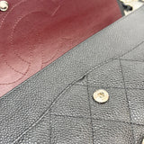 CHANEL LARGE CLASSIC DOUBLE FLAP IN BLK CAVIAR LEA & SHW - BLuxe Boutique