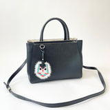 FENDI 2 JOURS PETITE BLK LEA 2 WAY BAG 